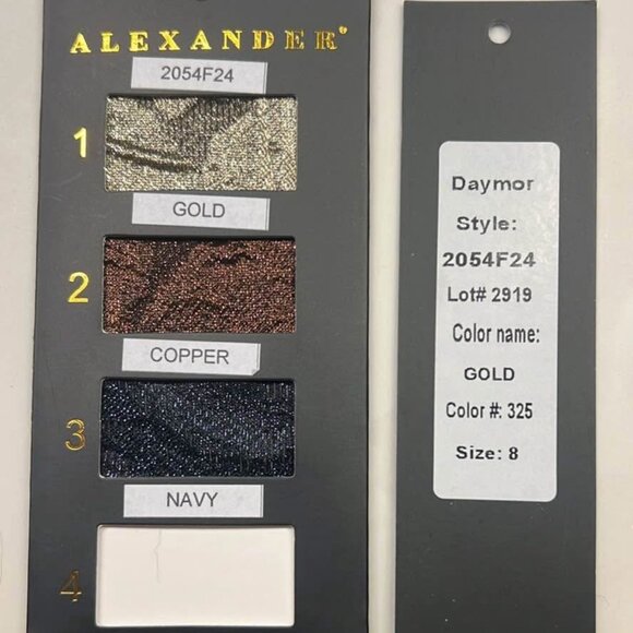 Alexander by Daymor Style #2054F24 Gold Mother of the Bride Dress Size 8 - Picture 7 of 7